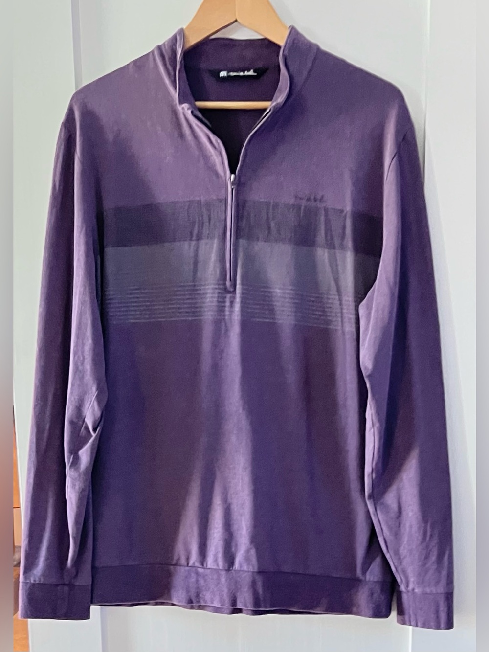 Travis Mathew Pullover Mens XL Purple Long Sleeve 1/4 Zip Golf Lightweight Top